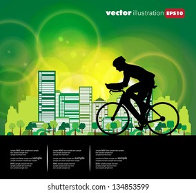 Biker. Sport vector