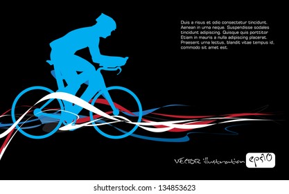 Biker. Sport vector