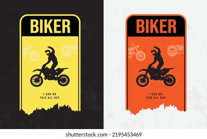 Biker t shirt design vector
