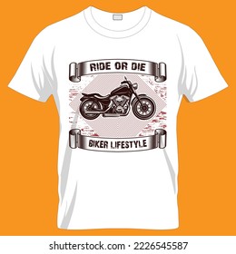 Biker T-Shirt Design Template For Print