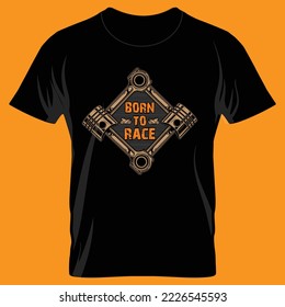 Biker T-Shirt Design Template For Print