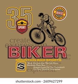 Biker typography slogan. Vector illustrations for printed t-shirts, screen printing
