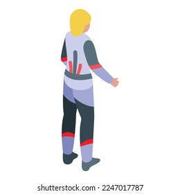 Biker uniform icon isometric vector. Man jacket. Safety man