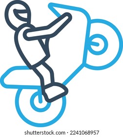 Biker Vector Icon which is suitable for commercial work and easily modify or edit it
