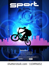 Biker. Vector illustration