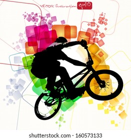 Biker. Vector illustration