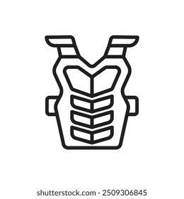 Ilustración vectorial de icono de contorno de chaleco ciclista