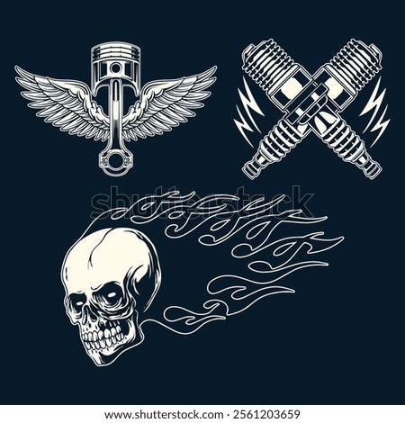 Bikers Art and Elements Collection