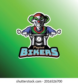 Bikers Clown Mascot Logo Project 