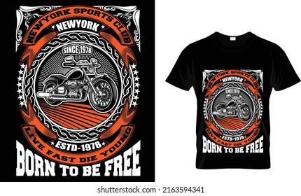 Biker exklusive T-Shirt Design Vorlage.