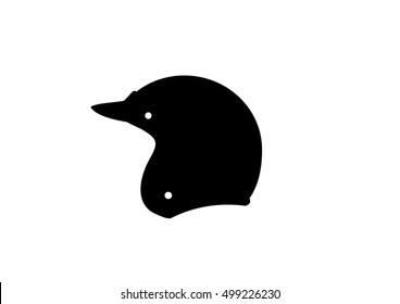 Biker's helmet vector logo design template.