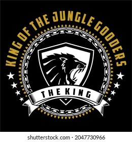 bikers logo king of usury, gold and white color, good for design reference