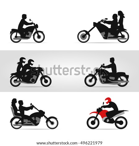 Bikers on motorcycles