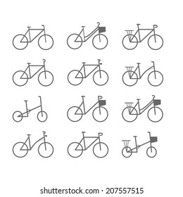 Bikes Icon with White Background 