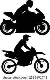 bikes and motor bike vector