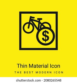 Bikes Sale Sign In Dollars minimal bright yellow material icon