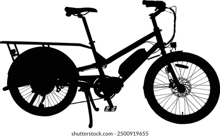 Bikes Silhouette on vector illustration. Bicycle Icon, logo, vector, image. Bicycle Silhouette Design. 