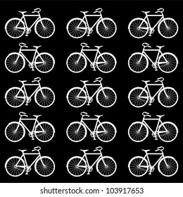 Bikes Silhouettes Background