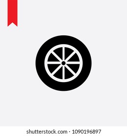 Bikewheel vector icon