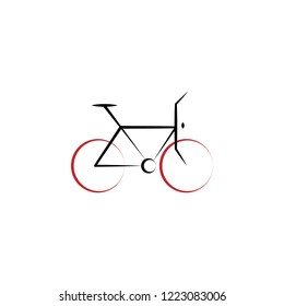 Biking 2 colored hand drawn icon. Biking colored element illustration. Outline symbol design from fitness set