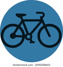 Biketätigkeit Schwarz Vektorsymbol