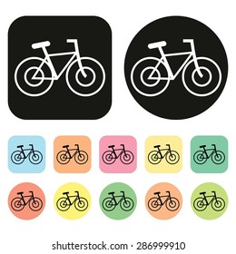 Biking icon. Bicycle icon. Vector