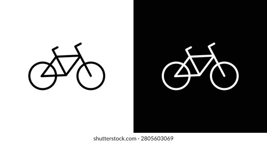 Biking icon black lineart editable vectors pack