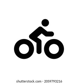 biking Icon. Flat style design isolated on white background. Vector illustration