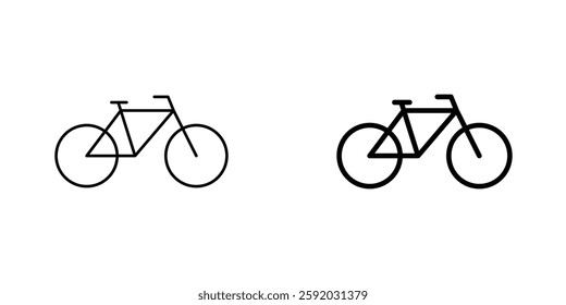 Biking icon symbol collection on white background.