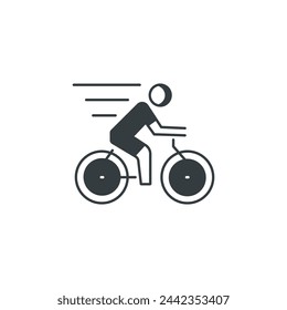 Biking icon, Biking vector illustration