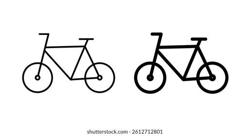 Biking icons. thin line vector icons