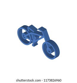 Biking isometric left top view 3D icon