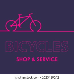 Biking, linear, stylish logo vector illustration of a high quality and modern Bicycle