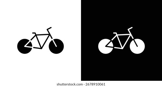 Biking mountain icon flat design. Eps 10