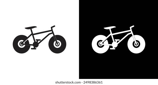 Biking mountain icon flat line symbol set.