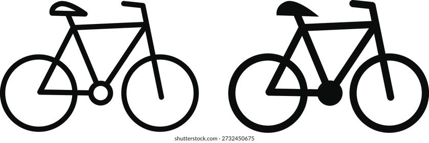 Biking Mountain Icon Set. Off-road cycling symbols. Extreme Cycling Symbols. Mountain biker icon. Outdoor recreation symbols. Tourism and travel sign
