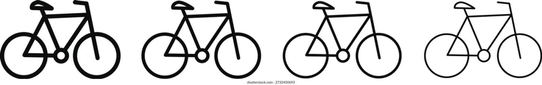 Biken Mountain Icon Set. Symbole für Geländefahrten. Extreme Fahrradsymbole. Mountainbiker-Symbol. Symbole für die Freizeit. Tourismus- und Reisezeichen

