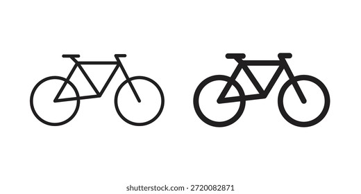 Iconos de montaña de ciclismo de color negro en varios estilos
