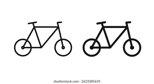 Biking mountain icons on white background for web