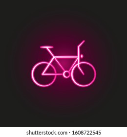 Biking neon style icon. Simple thin line, outline vector of fitness icons for ui and ux, website or mobile application