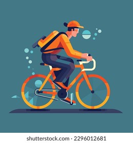 Biking in the Outdoors: An Illustration of a Person on a Bicycle