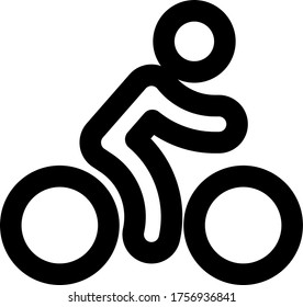 
vector de icono de persona ciclista para web y aplicaciones