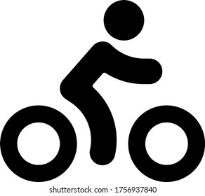 biking person icon vector for web and apps