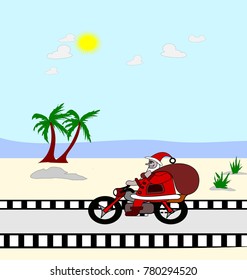 Biking Santa Claus