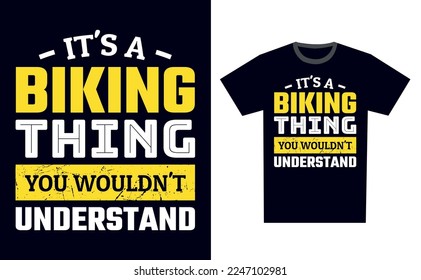 Biking T Shirt Design Template Vector