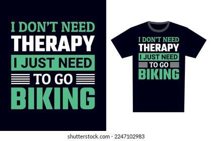 Biking T Shirt Design Template Vector
