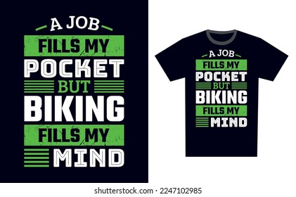 Biking T Shirt Design Template Vector