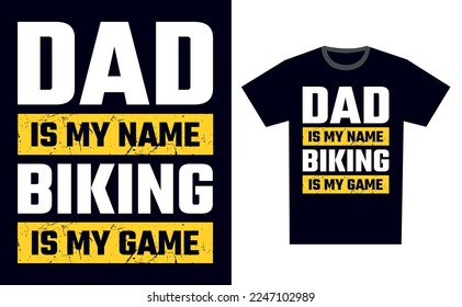 Biking T Shirt Design Template Vector