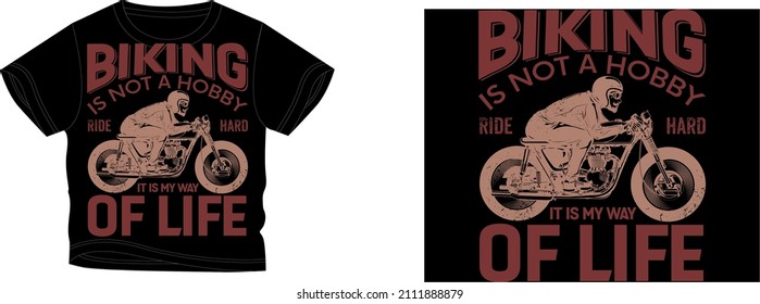 biking t-shirt design background color is a black and t-shirt color is a black beautiful color and beautiful design