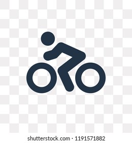 Biking vector icon isolated on transparent background, Biking transparency concept can be used web and mobile